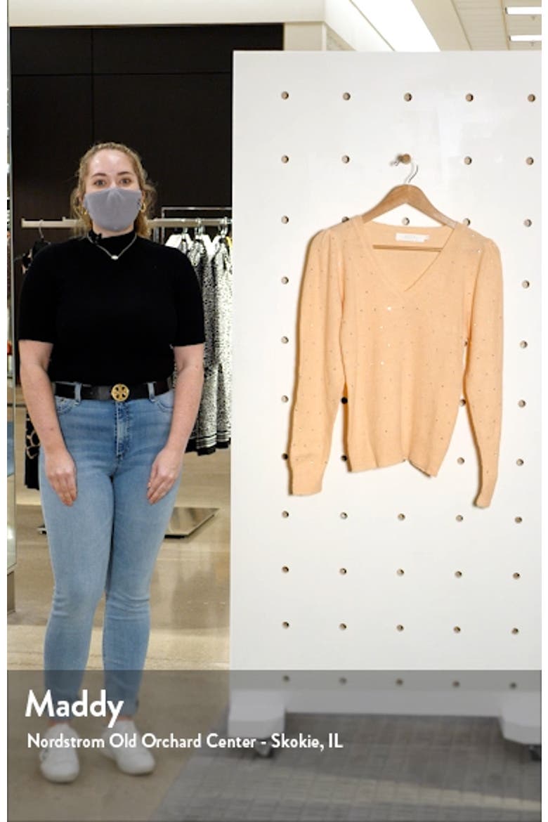 Abigail Puff Sleeve Embellished Sweater video