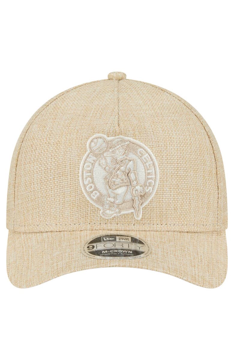New Era Men's New Era  Tan Boston Celtics Injection Woven A-Frame 9FORTY Adjustable Hat, Alternate, color, Tan