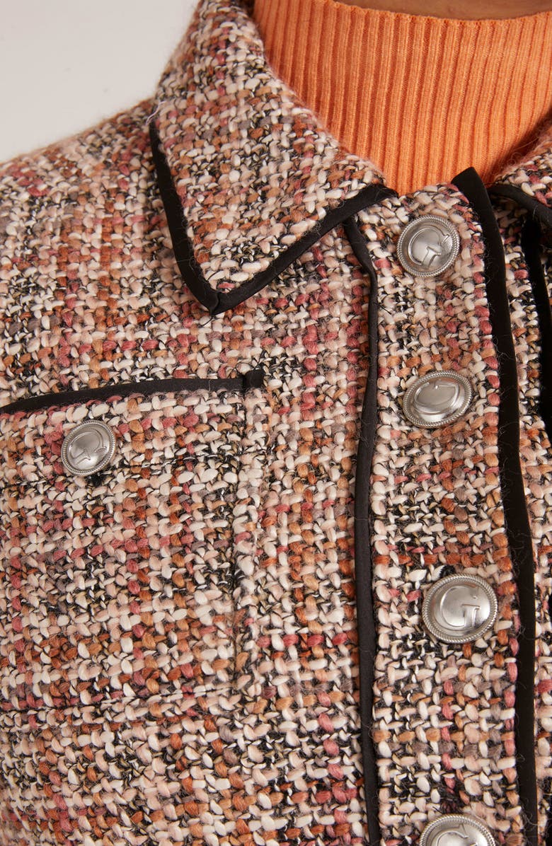 GUESS Kellie Tweed Jacket, Alternate, color,