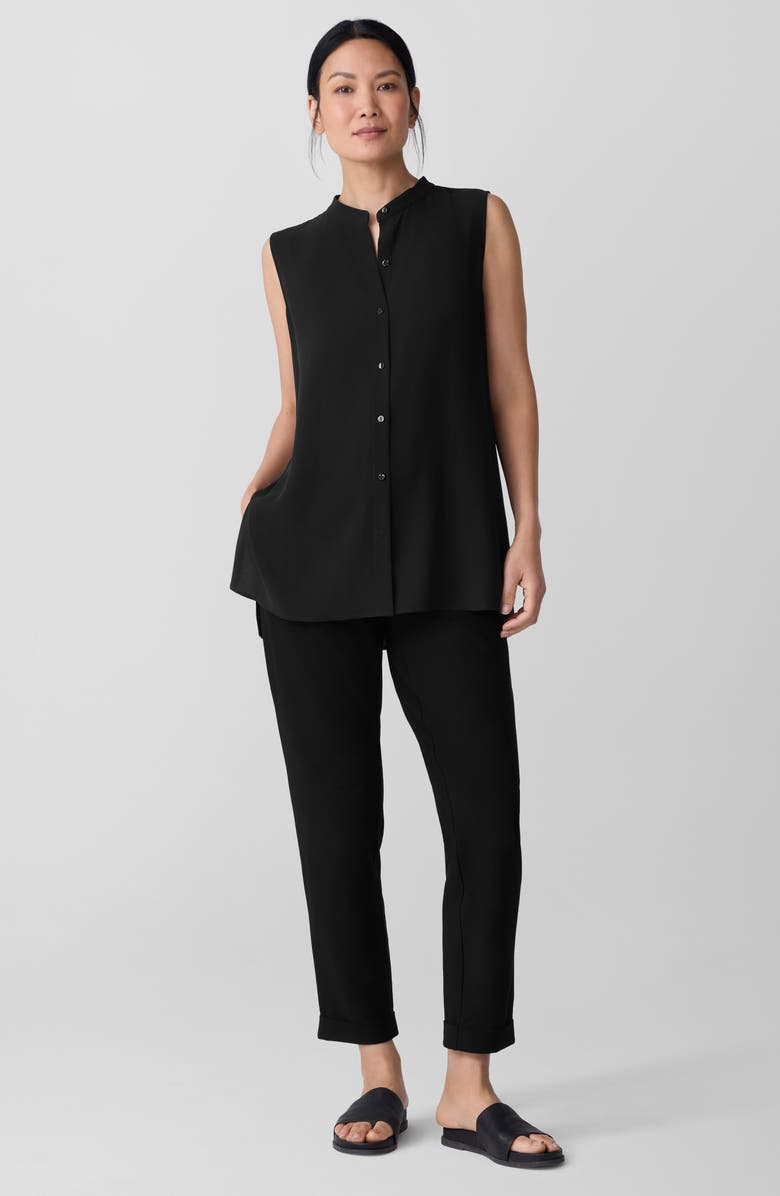 Eileen Fisher Slim Cuff Ankle Pants, Alternate, color, Black