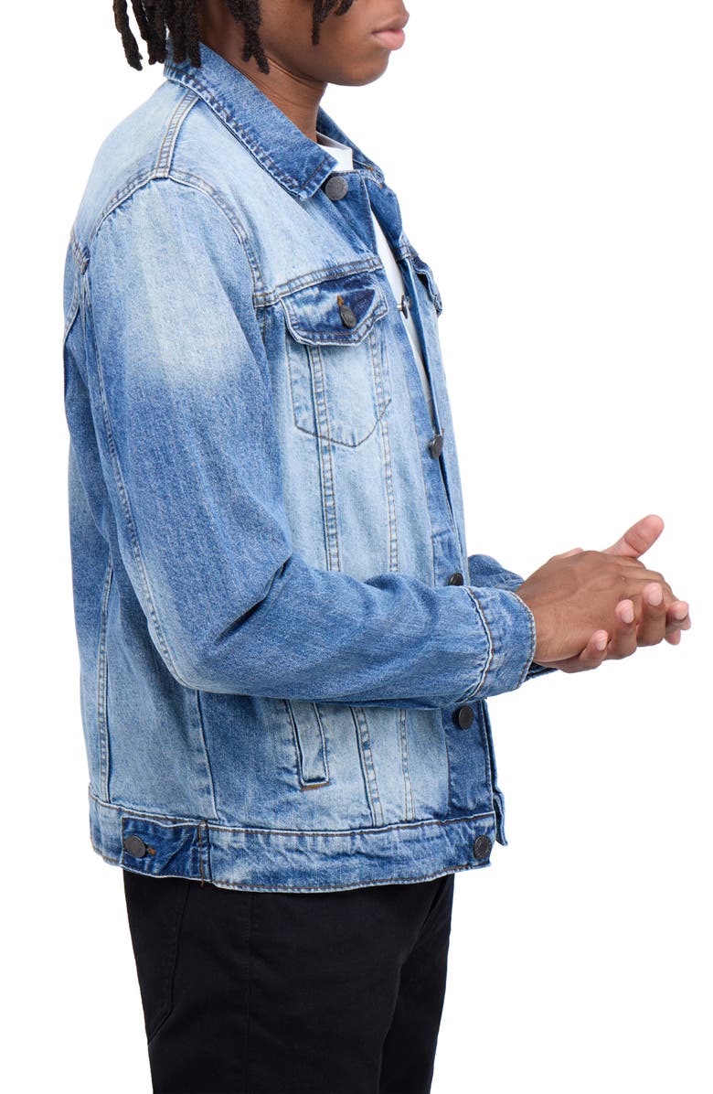 XRAY Slim Washed Denim Jacket, Alternate, color, Medium Wash