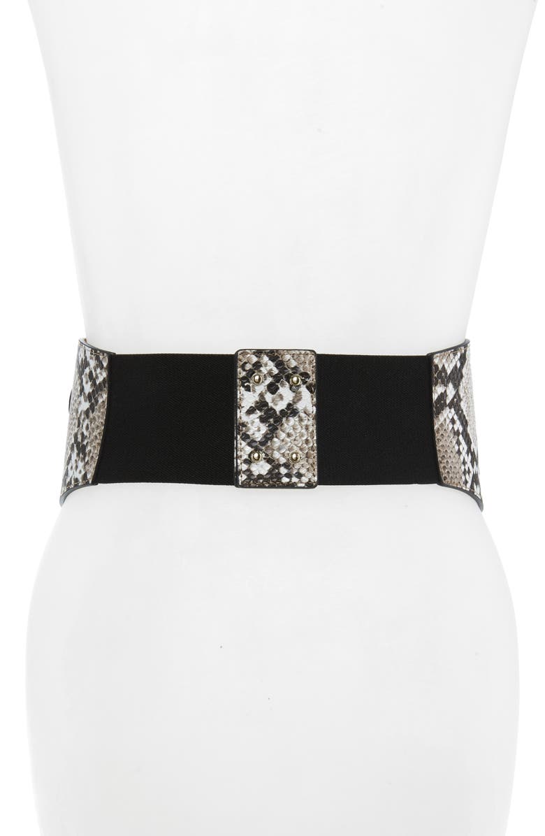 Halogen<sup>®</sup> Wide Snake Print Belt, Alternate, color, 