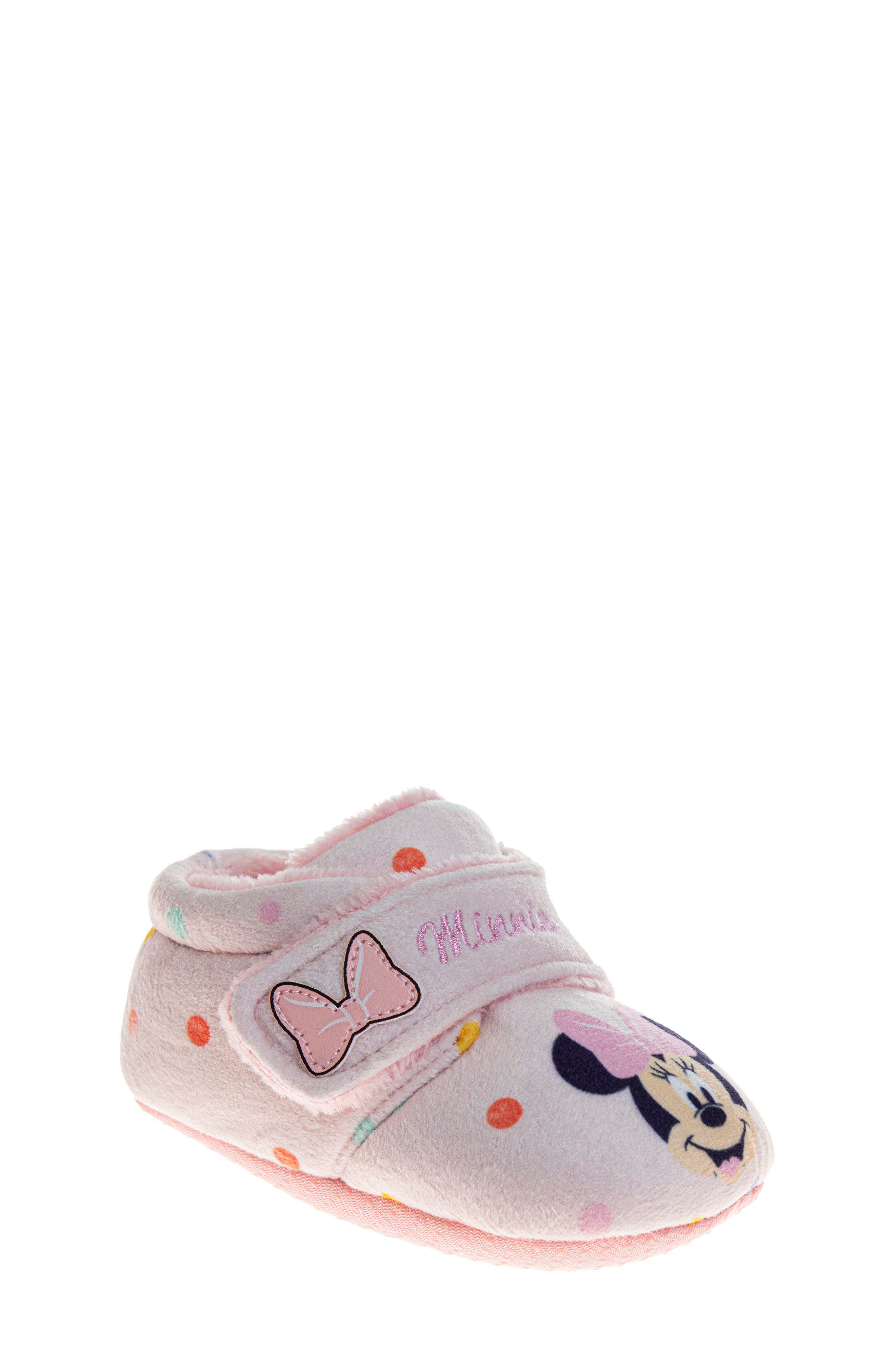 JOSMO Disney Minnie Mouse Crib Shoe, Main, color, Pink