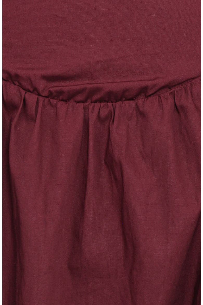 Remira Puff Sleeve Midi Dress, Alternate, color, CHERRY