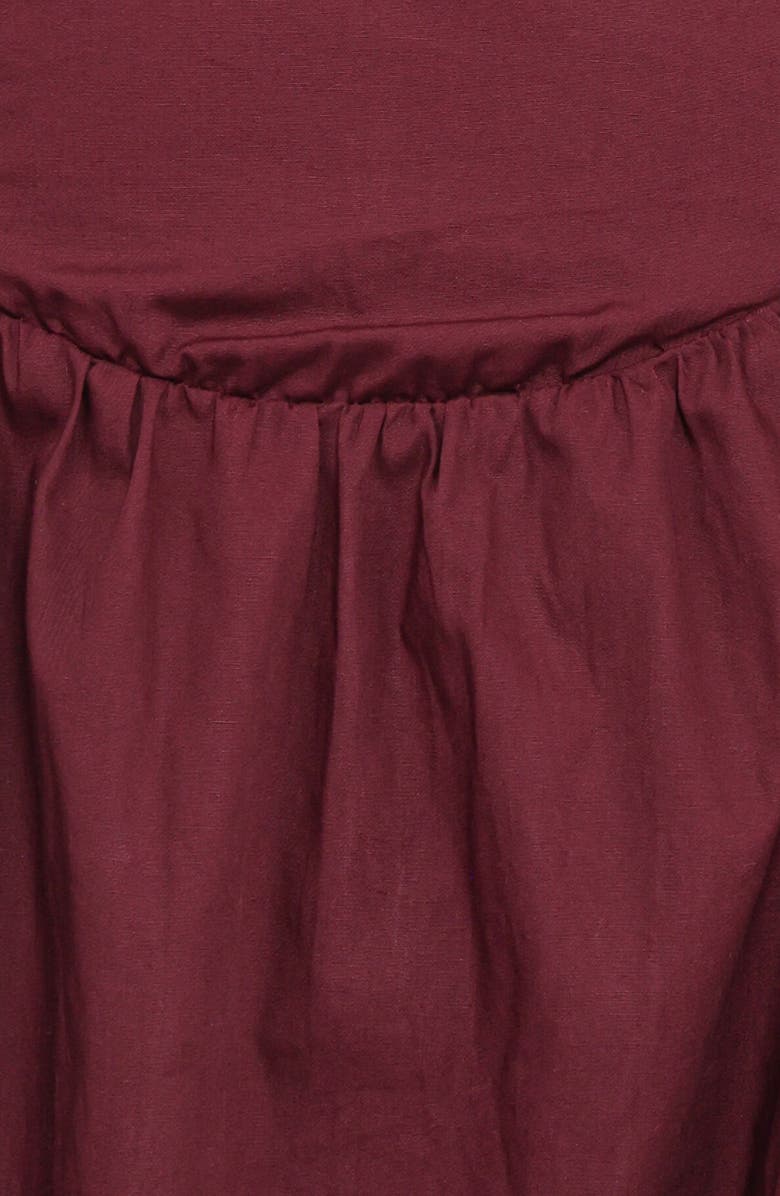 Petal & Pup Remira Puff Sleeve Midi Dress, Alternate, color, Cherry