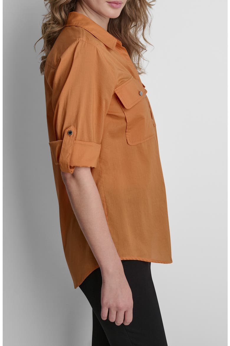 Roll Tab Shirt, Alternate, color, AMBERGLOW