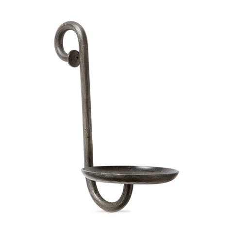Rustic Black Iron S Hook Candle Holder for Summer Decor