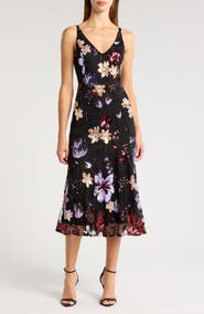 Sam Edelman Ali Floral Sequin Midi Dress