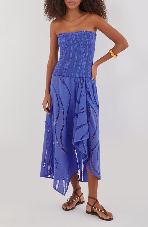 Vix Swimwear Belina Strapless Cover-up Dress In Blue