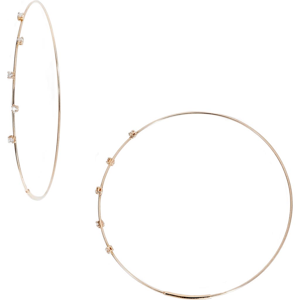 Lana Diamond Hoop Earrings In Gold