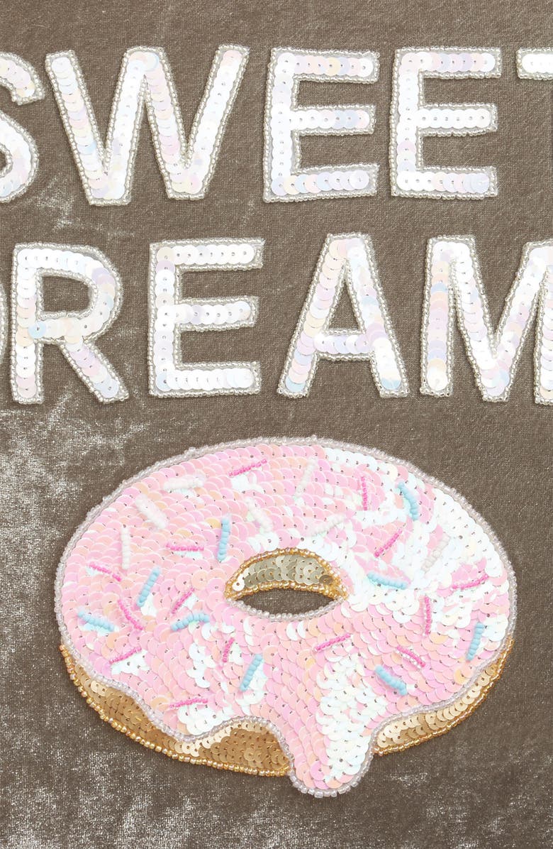 Bow & Drape Sweet Dreams Velvet Pillow, Alternate, color, 