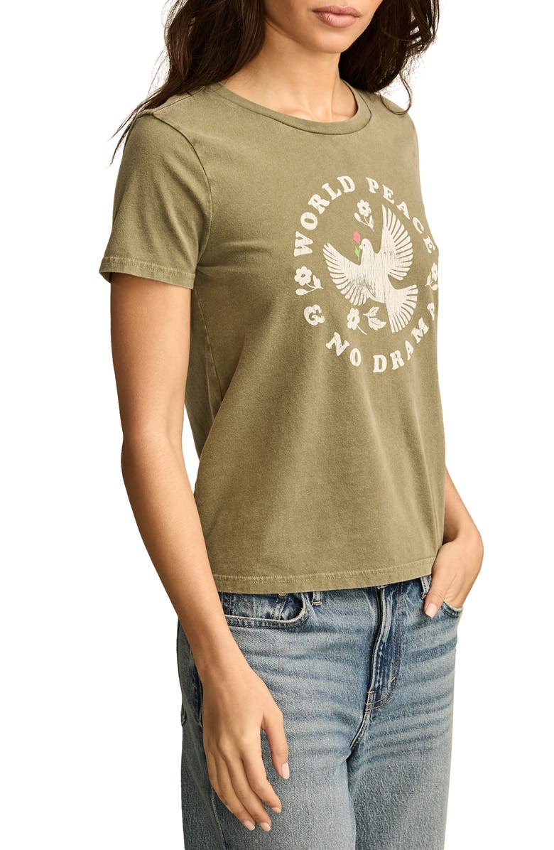 Lucky Brand No Drama Cotton Graphic T-Shirt, Alternate, color, 