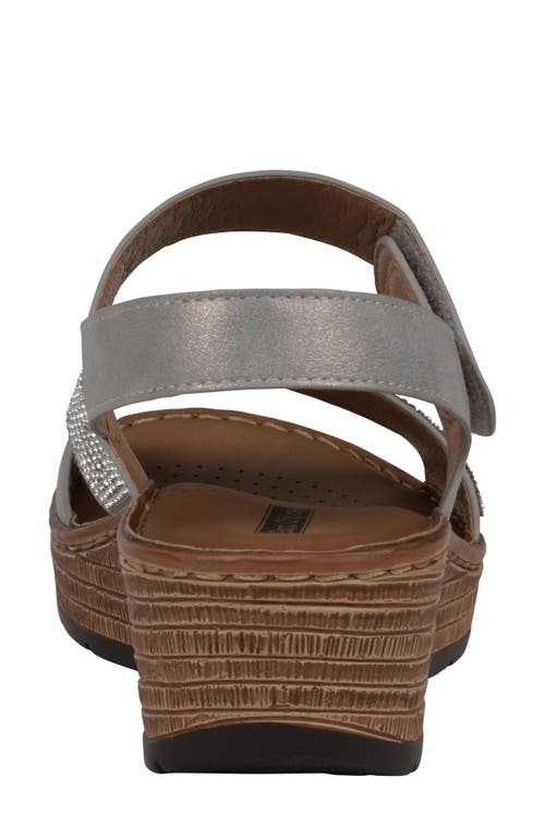 Gc Shoes Luxe Comfort Wedge Sandal In Grey
