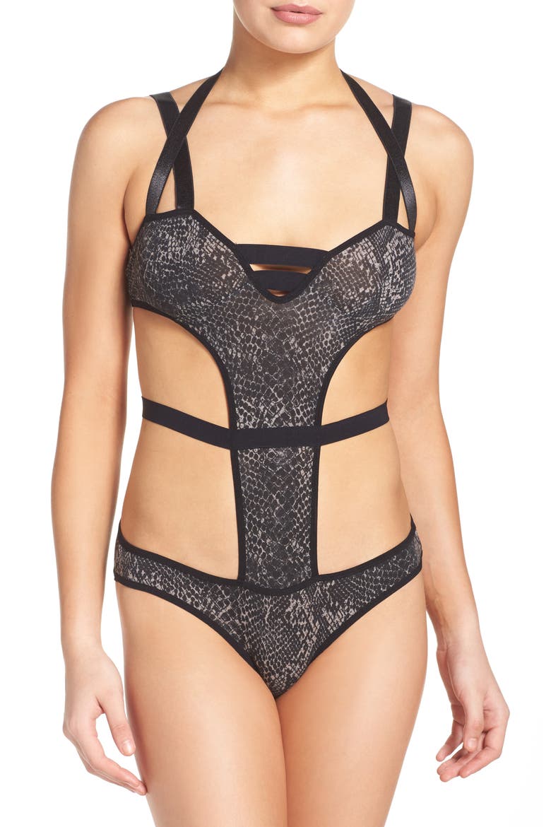 Sidewinder Cutout Teddy, Main, color, SNAKE