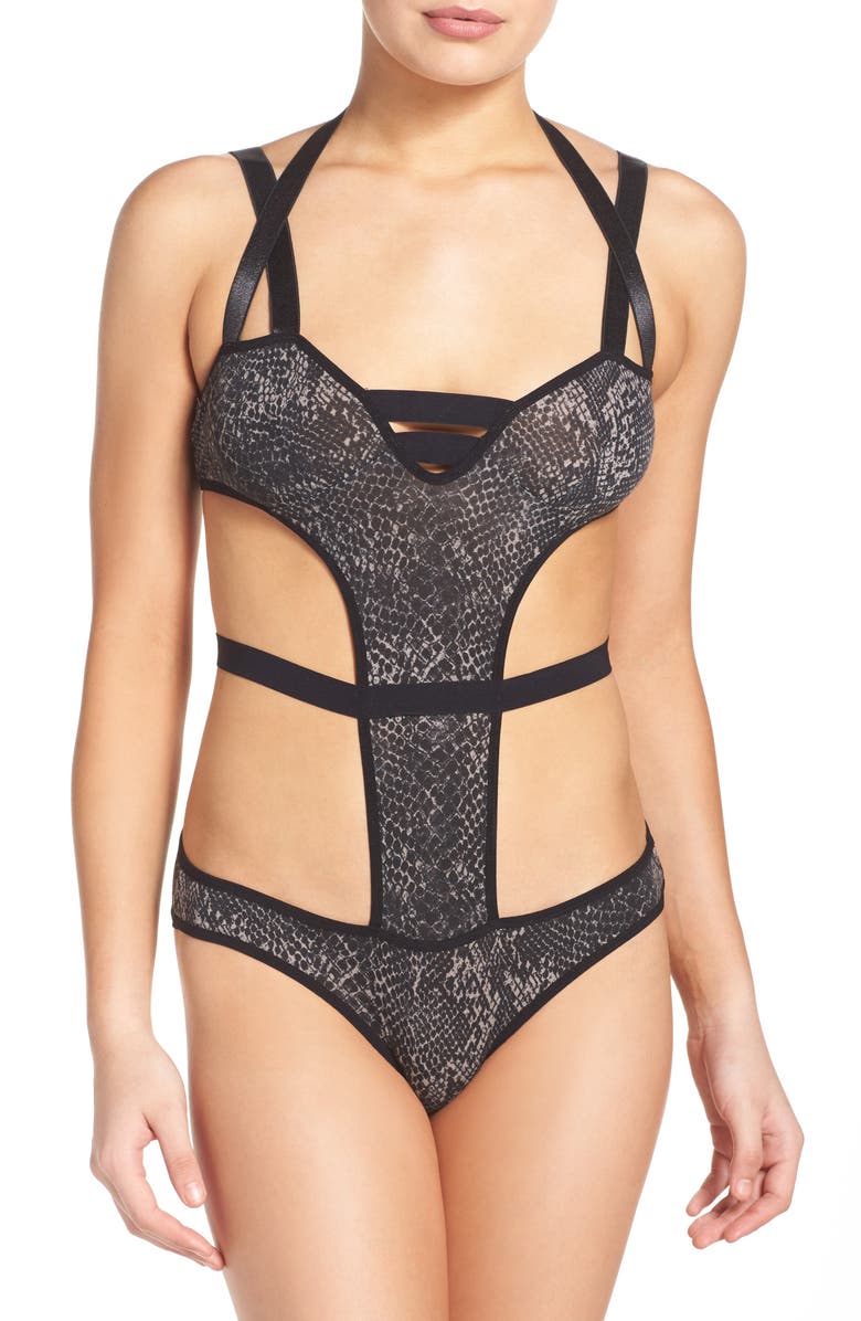 Hauty Sidewinder Cutout Teddy, Main, color, 