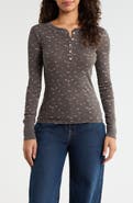 Lucky Brand Rib Henley Top