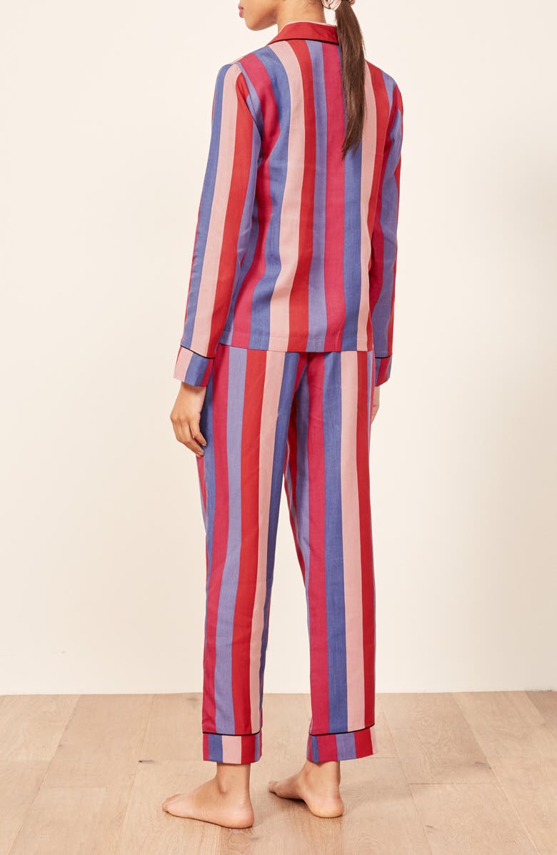 Reformation Stripe Pajamas, Alternate, color, 
