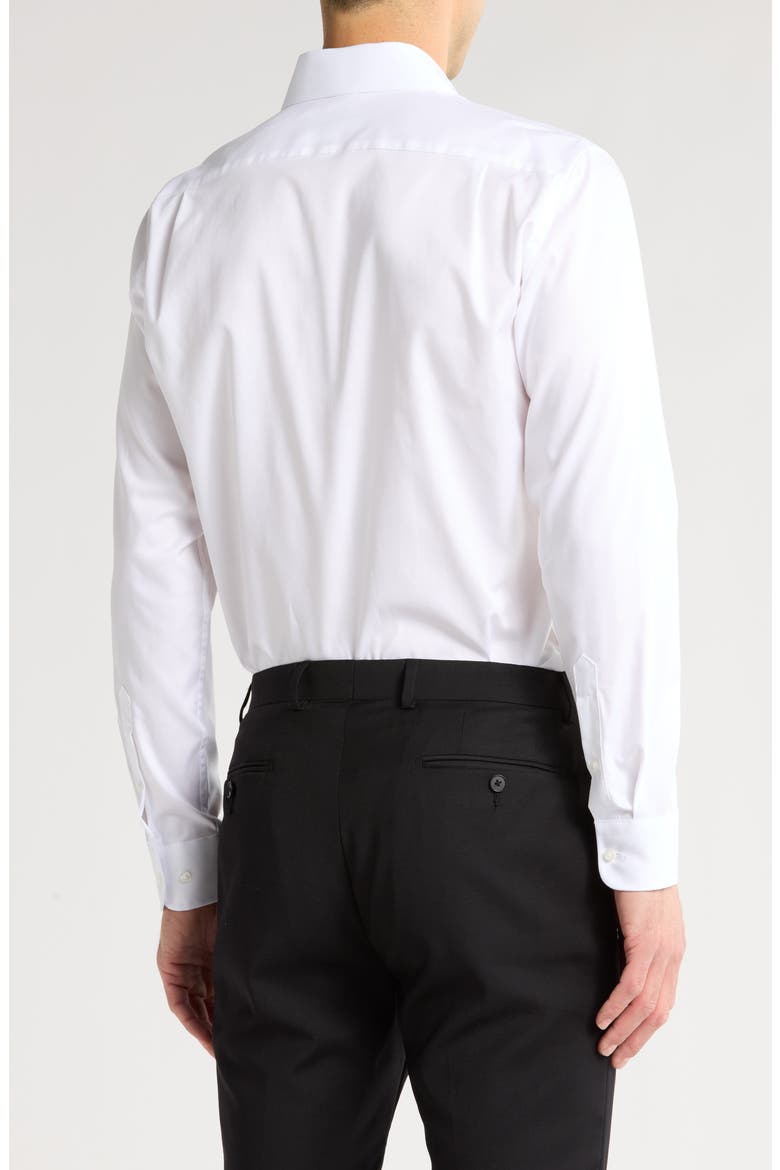 Premium Non-Iron Trim Fit Dress Shirt, Alternate, color, WHITE