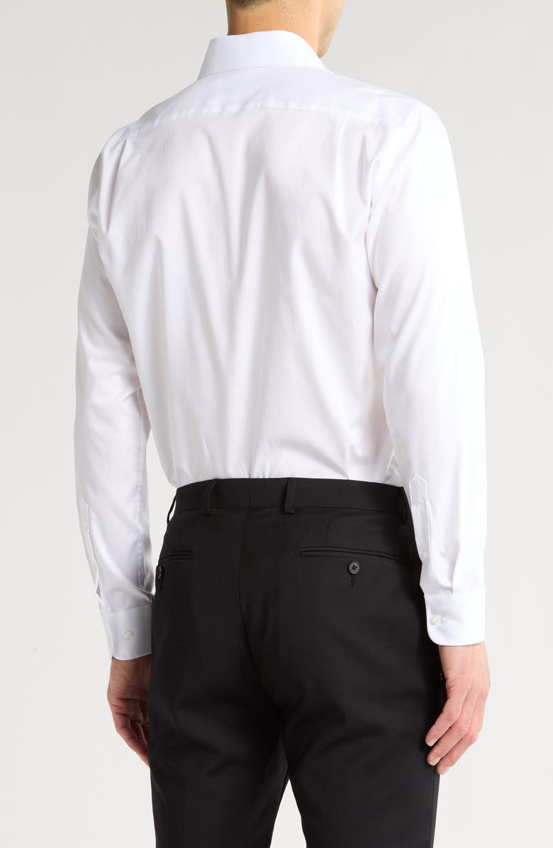 Nordstrom Premium Non-Iron Trim Fit Dress Shirt, Alternate, color, White