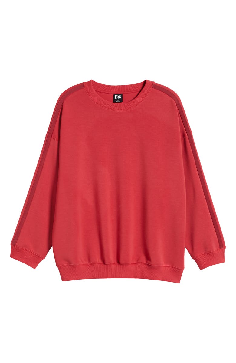 PacSun Stripe Sleeve Detail Sweatshirt, Alternate, color, 