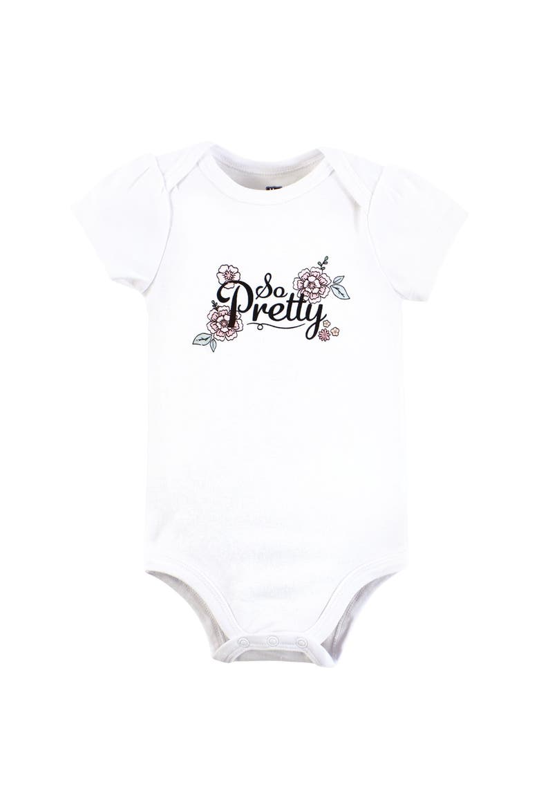 Essential Three-Piece Set of Cotton Bodysuits, Alternate, color, So Pretty Flower