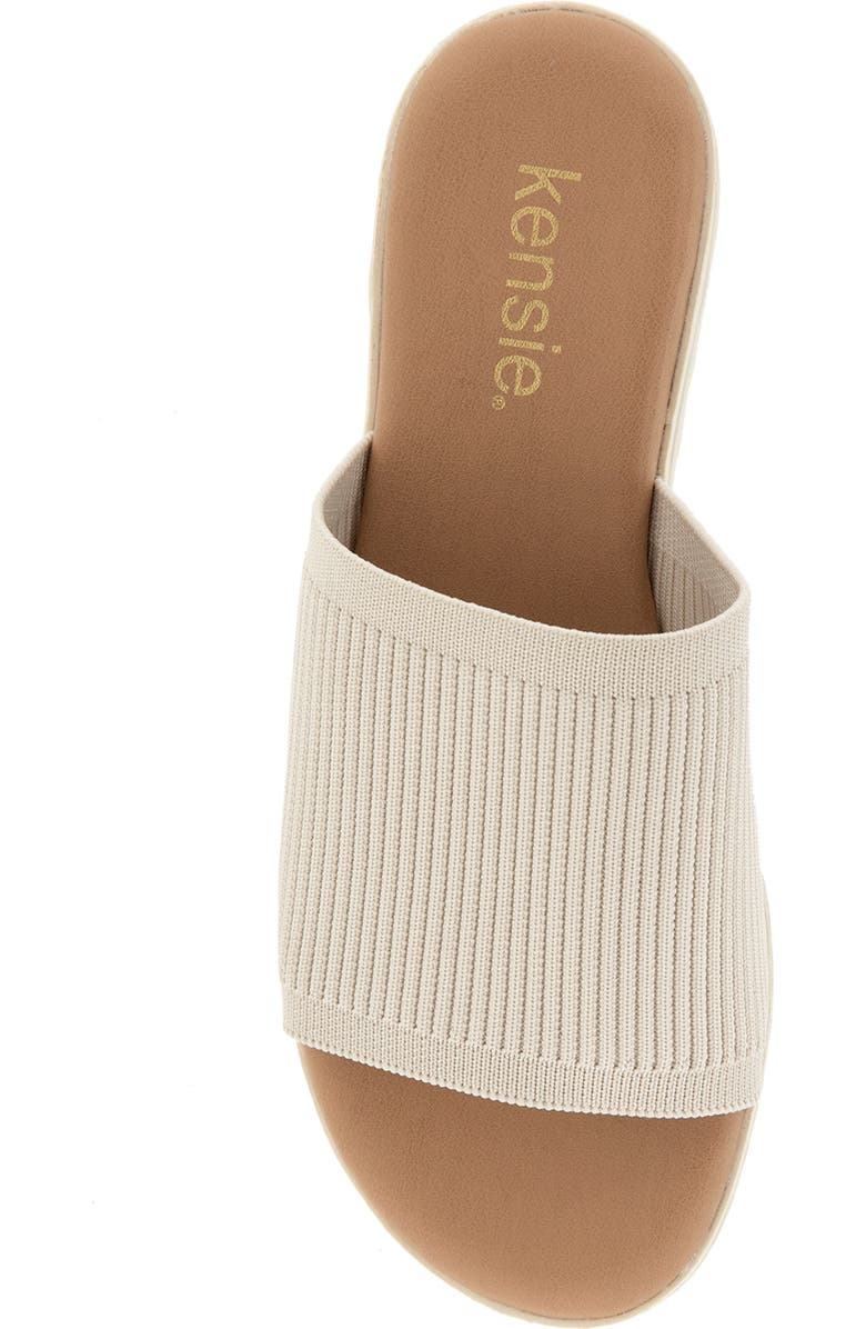 Kensie Ellie Wedge Slide Sandal, Alternate, color, Beige