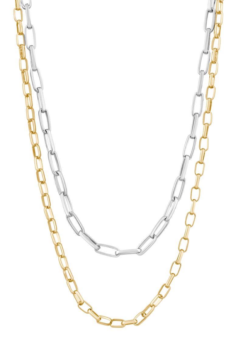 Cali Layered Necklace, Main, color, GOLD/SILVER