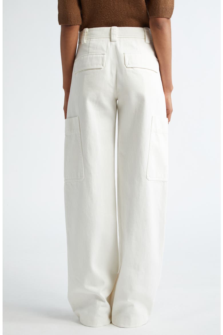 Utility Cotton Twill Cargo Pants, Alternate, color, OFF WHITE