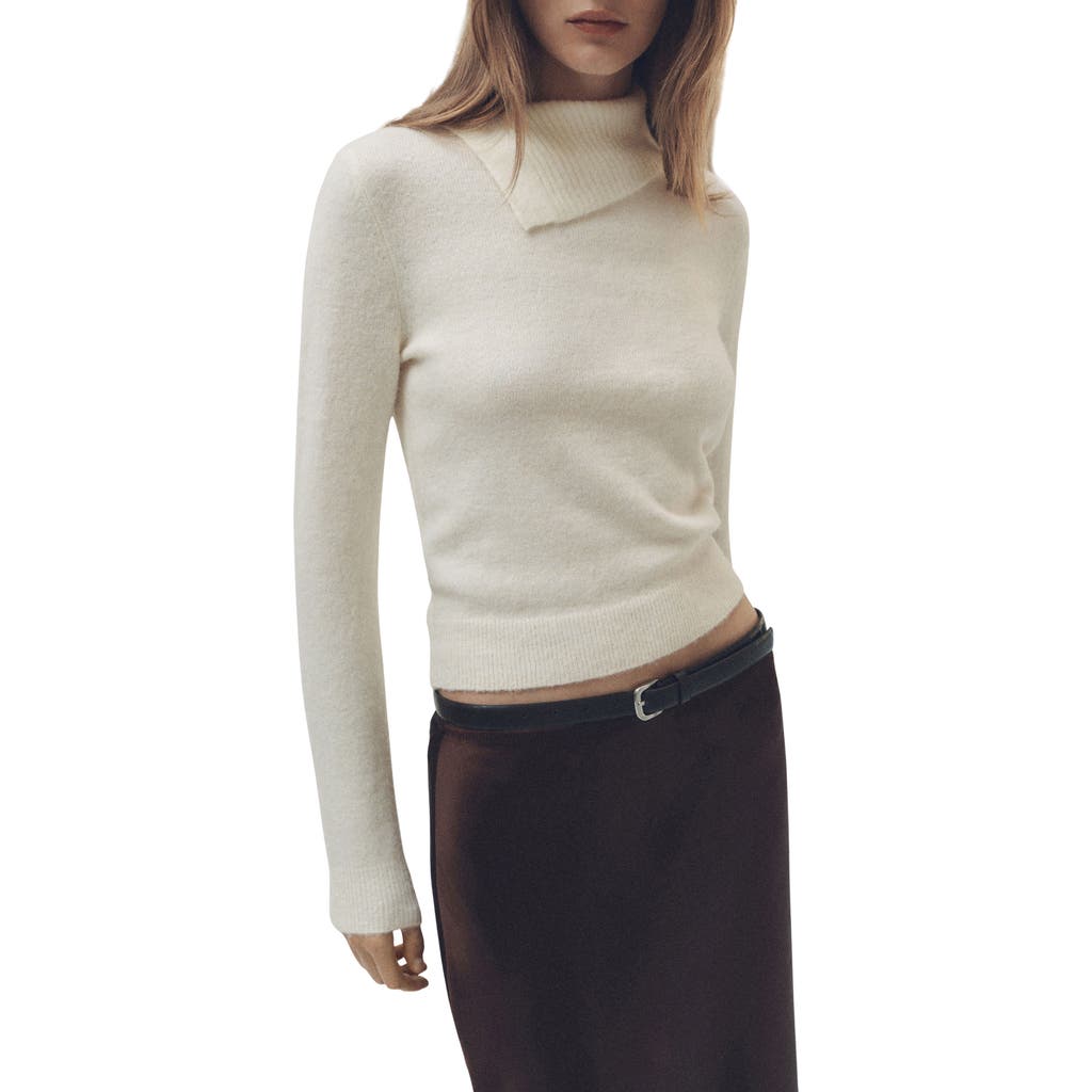 MANGO MANGO SPLIT TURTLENECK SWEATER
