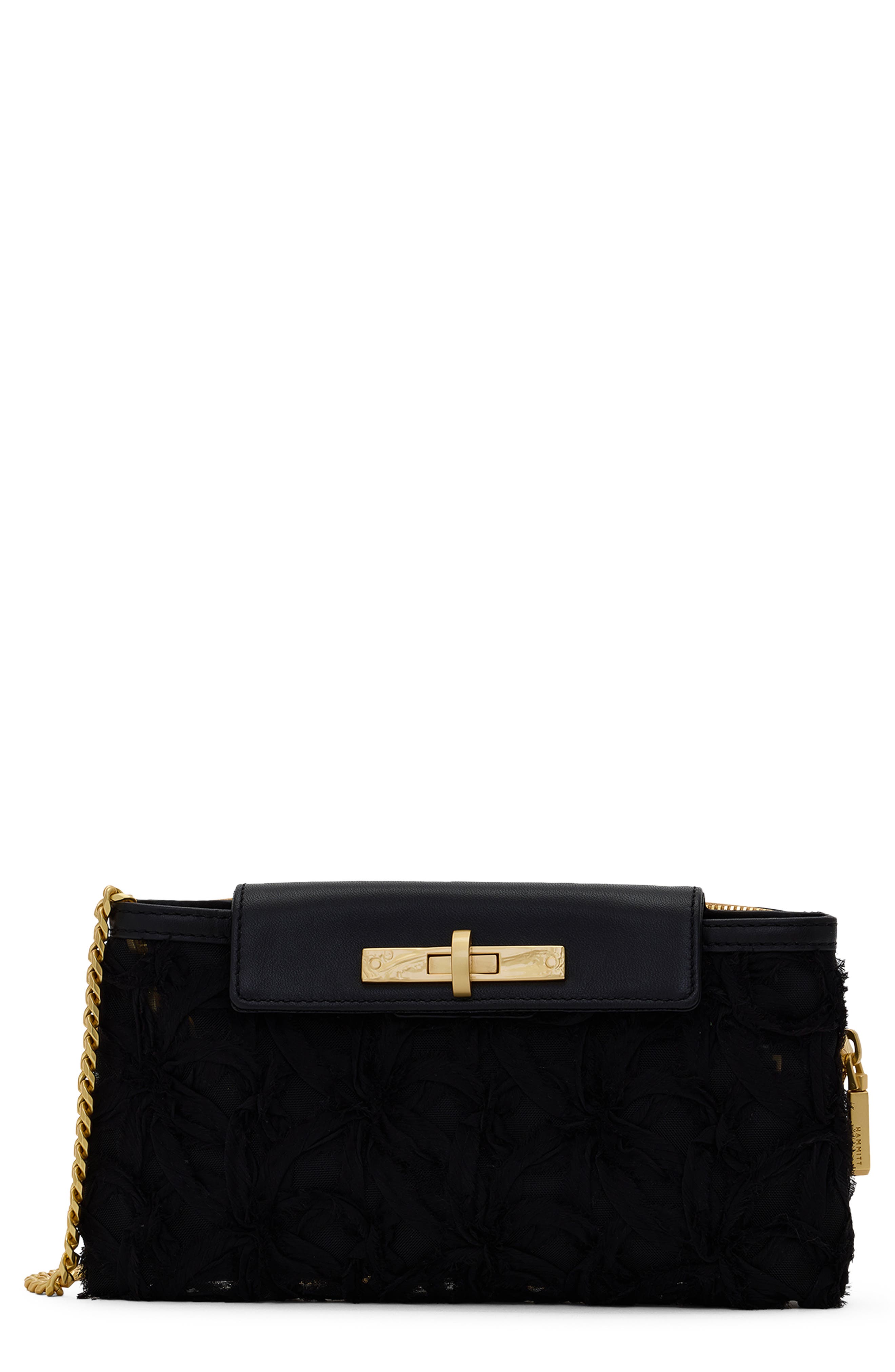 HAMMITT Small Midsummer Clutch, Main, color, Midsummer Night/ Brushed Gold