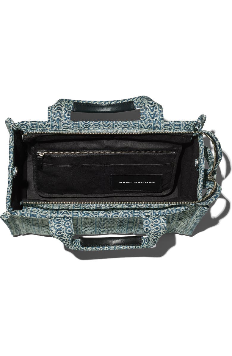 Marc Jacobs The Washed Monogram Denim Medium Tote Bag, Alternate, color,