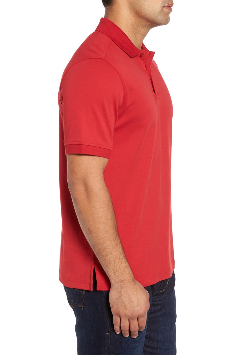 Men's Shop Regular Fit Interlock Knit Polo, Alternate, color, RED CHILI