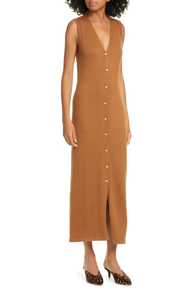 STAUD Bo Midi Sweater Dress, Main, color, 