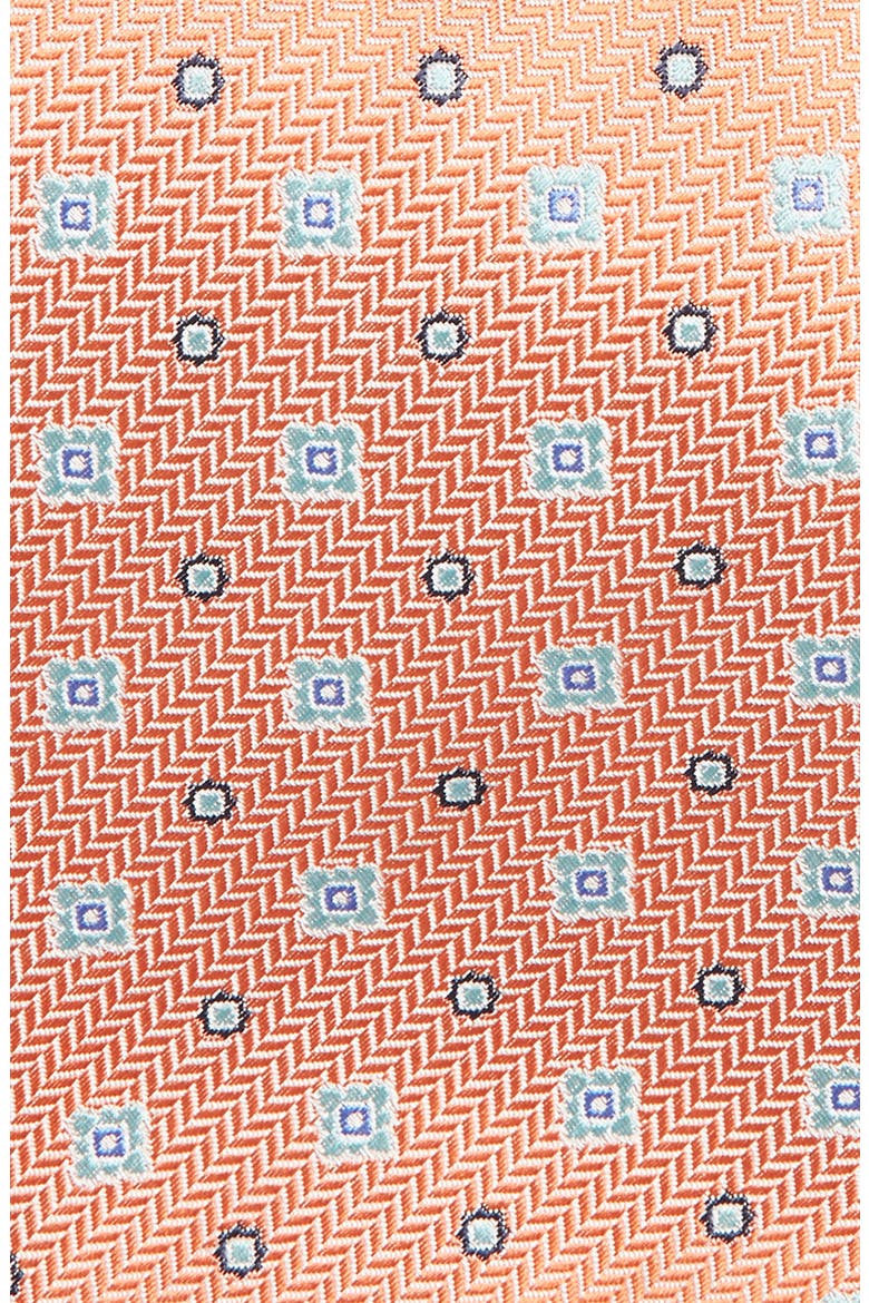 Medallion Silk Tie, Alternate, color, LIGHT ORANGE