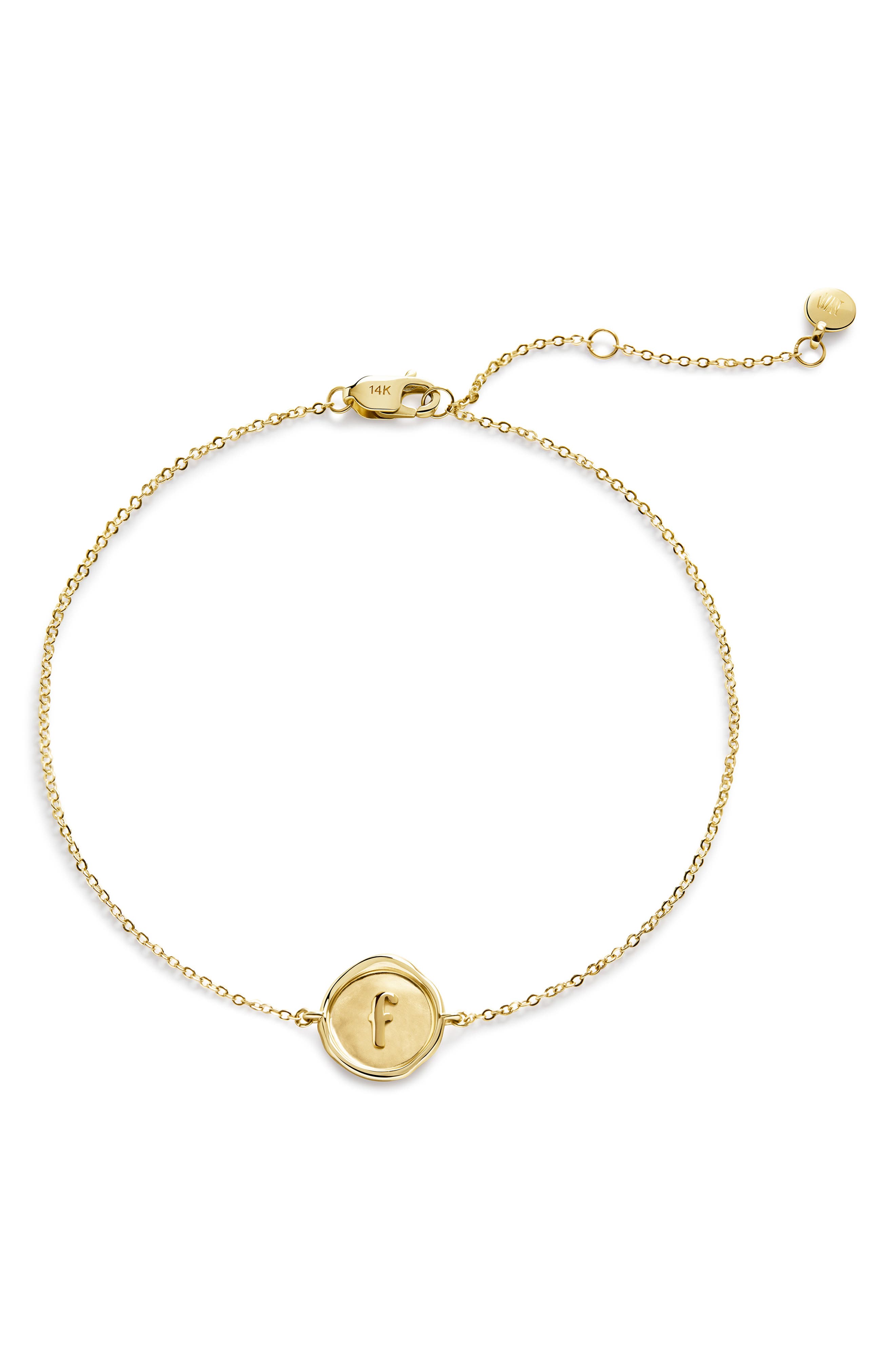 14KT SOLID GOLD F