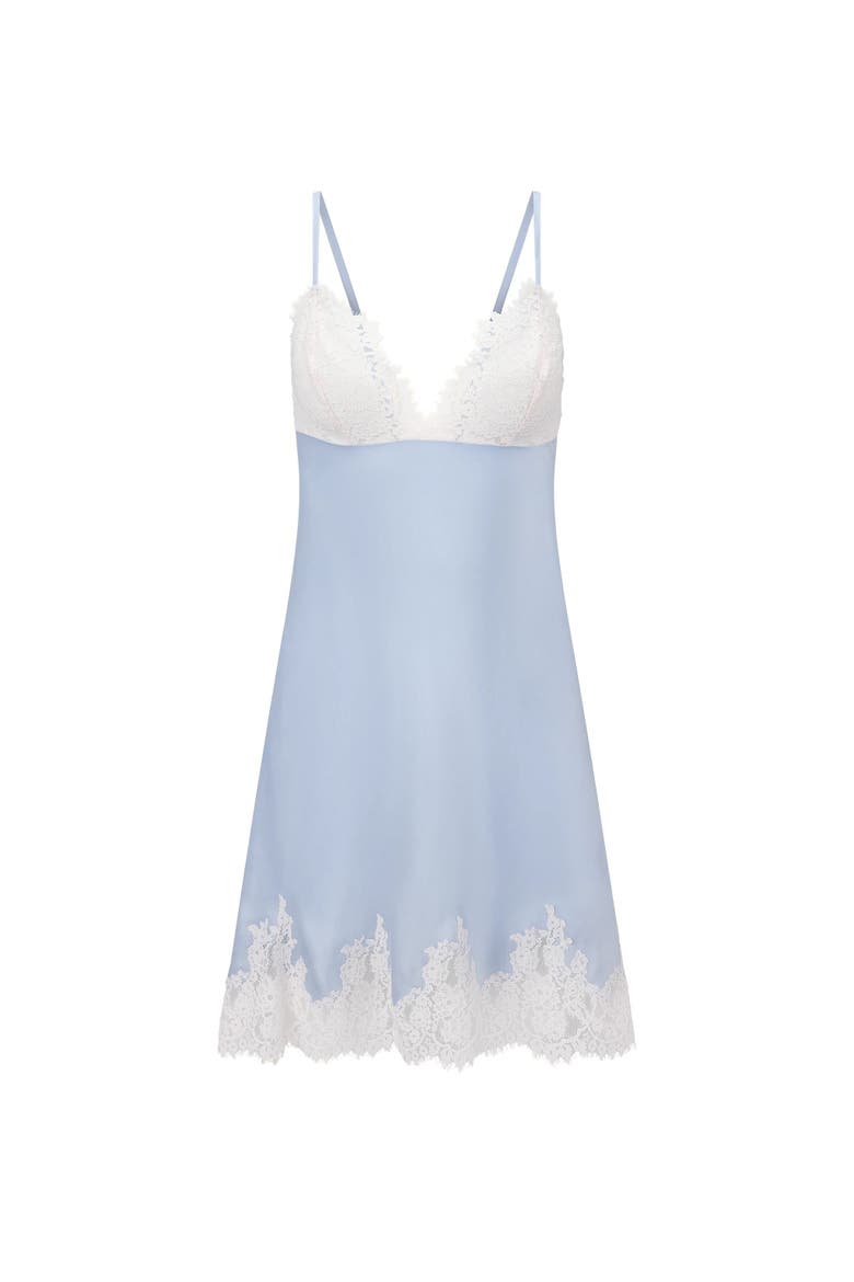 Vegan Atelier Collection Silk Slip Lingerie, Alternate, color, Medium blue