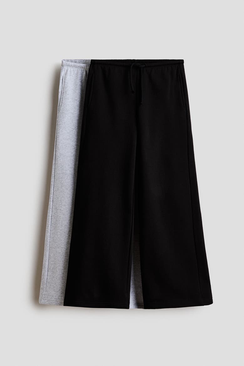2-pack Brushed-inside Joggers, Main, color, Black/light gray melange
