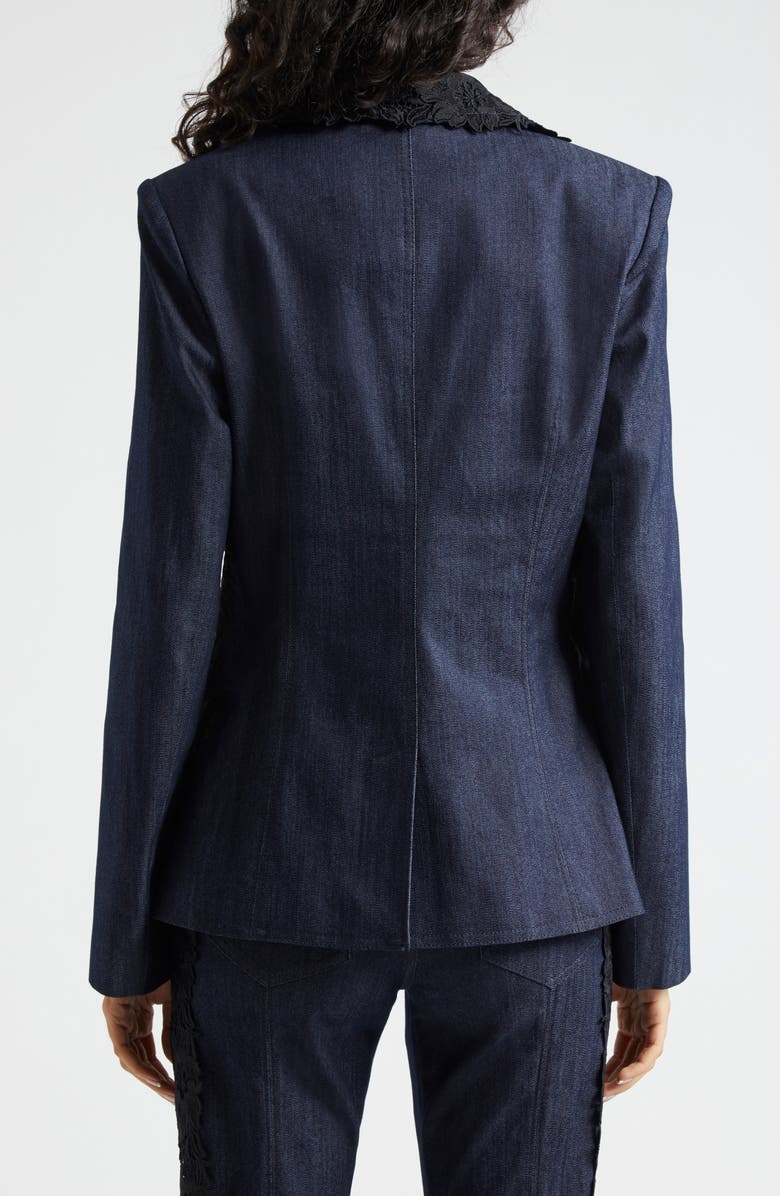 Cinq à Sept Laney Denim & Lace Blazer, Alternate, color, 