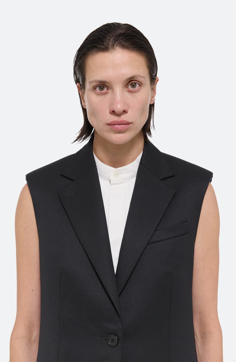 Helmut Lang Virgin Wool Vest, Alternate, color, Black