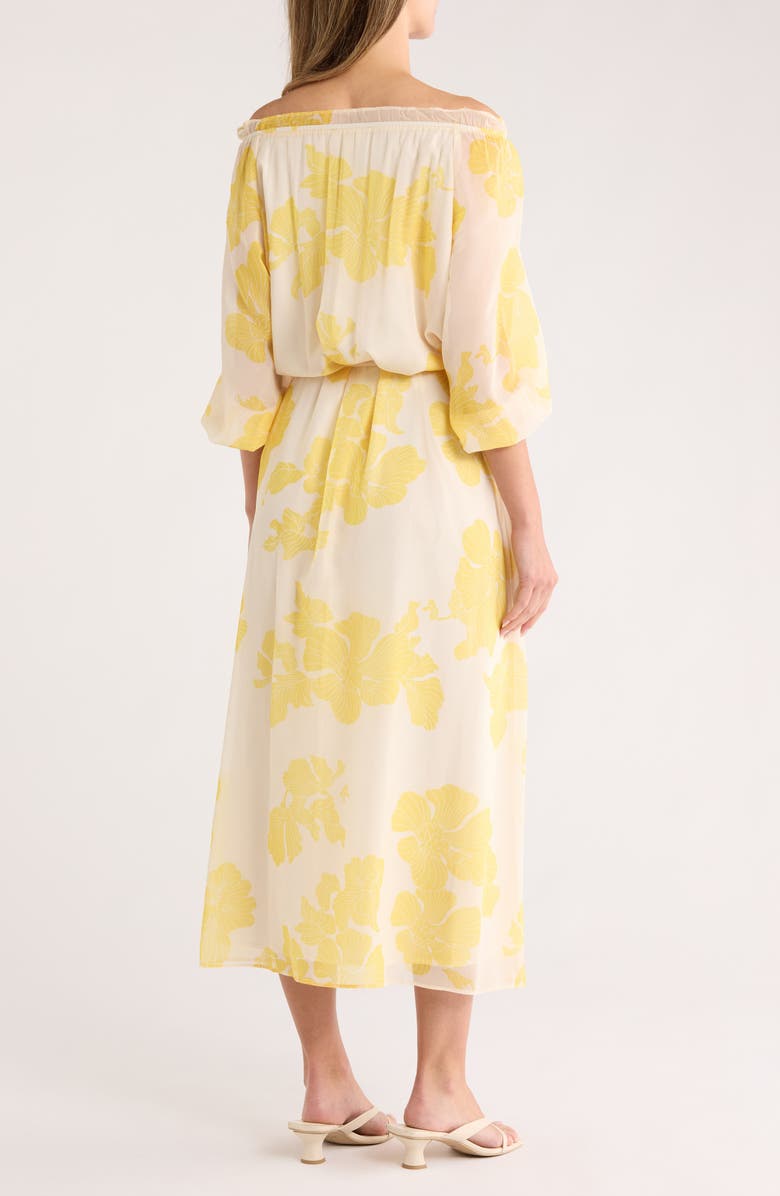 MELLODAY Ruffle Neck Maxi Dress, Alternate, color,