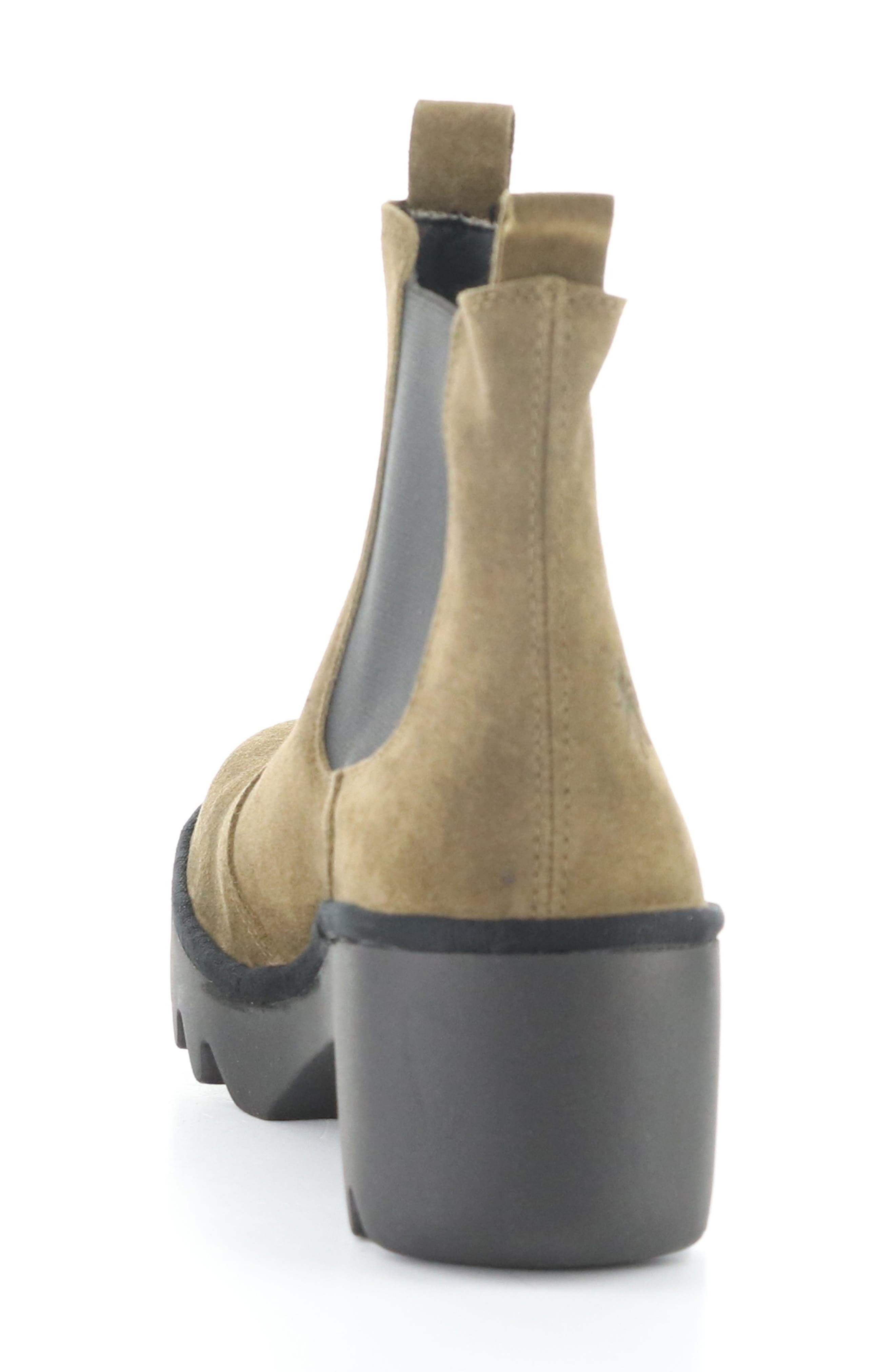 Fly London Trig Platform Chelsea Boot, Alternate, color, Elephant Oil Suede