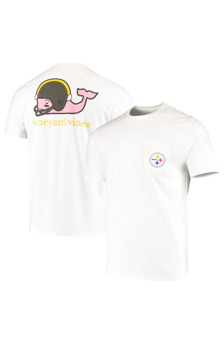 vineyard vines Men's Vineyard Vines White Pittsburgh Steelers Big & Tall Helmet T-Shirt, Main, color, White