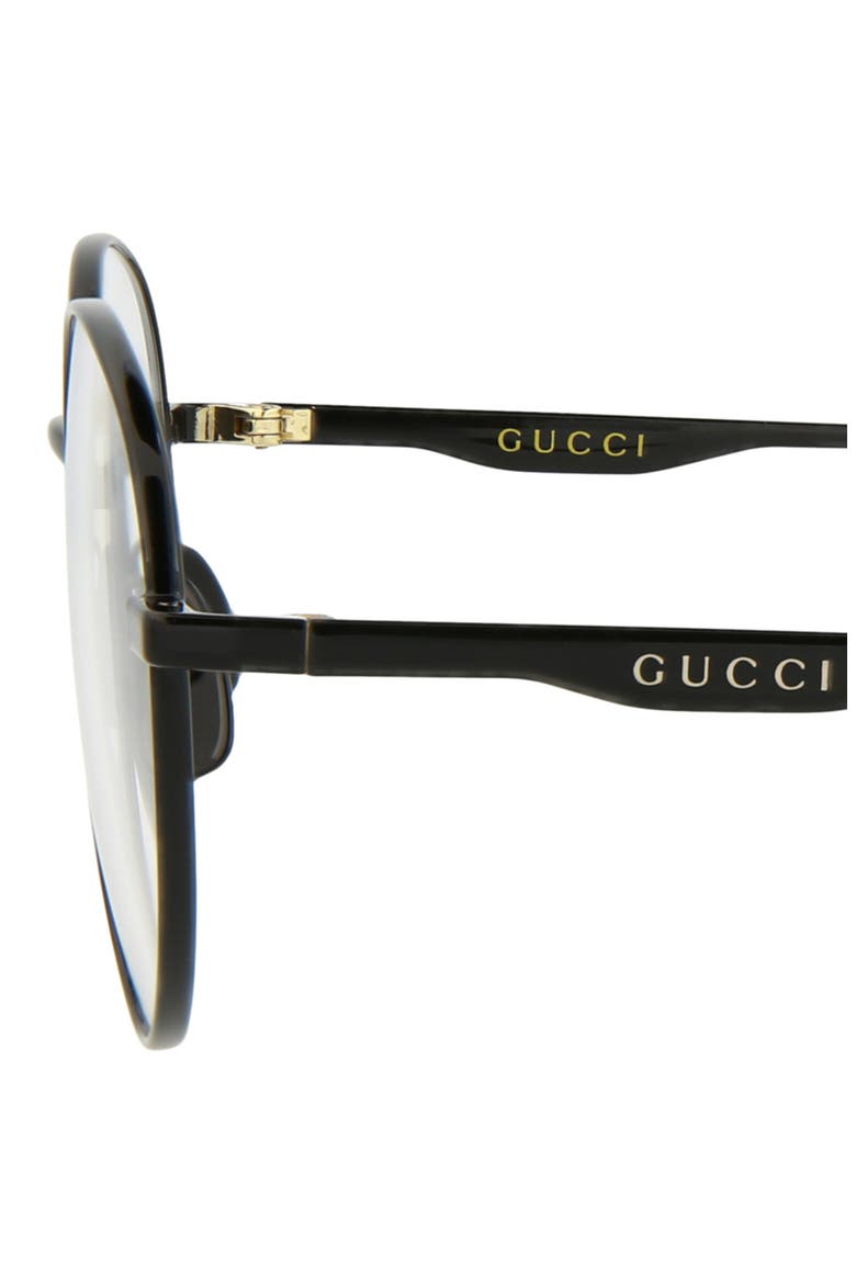 51mm Round Optical Frames, Alternate, color, BLACK BLACK TRANSPARENT