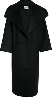国内発| TOTEME Annecy ウールカシミアコート Black TOTEME Annecy Open Front Wool & Cashmere Coat | Nordstrom