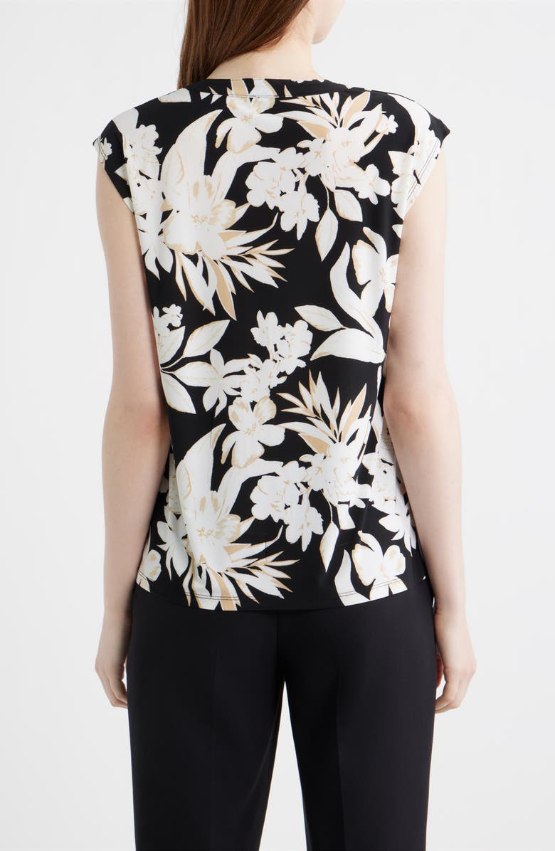 AK ANNE KLEIN Tropical Floral Print Dolman Sleeve Top, Alternate, color, 