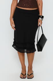 Princess Polly Clarabella Frill Midi Skirt