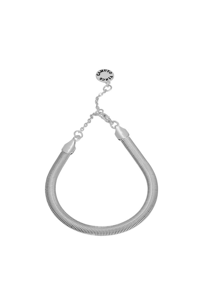 Sleek Silver Double-Strand Bracelet, Main, color, Silver