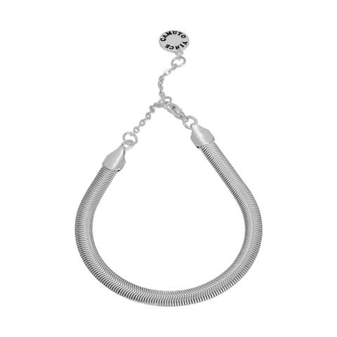 Sleek Silver Double-Strand Bracelet