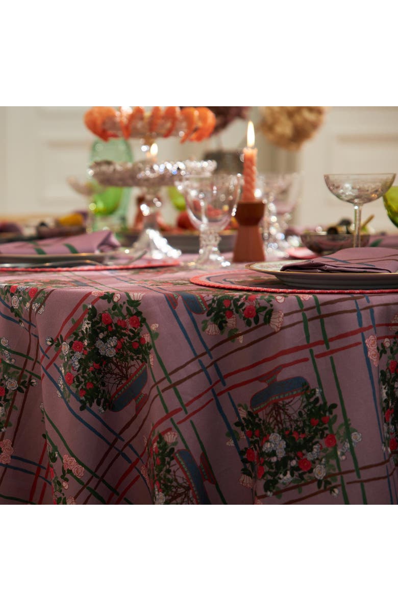 Sophie Williamson Design Tablecloth La Vie en Rose, Alternate, color, Pink