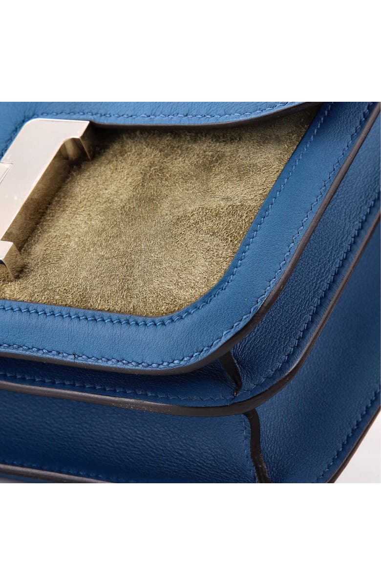 Pre-Owned Hermes Constance Bag Doblis Suede with Swift 23, Alternate, color, Bleu De Galice